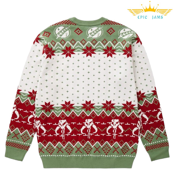 Disney Star Wars Boba Fett Christmas Holiday Ugly Sweater Men's Size S New - Picture 2 of 2